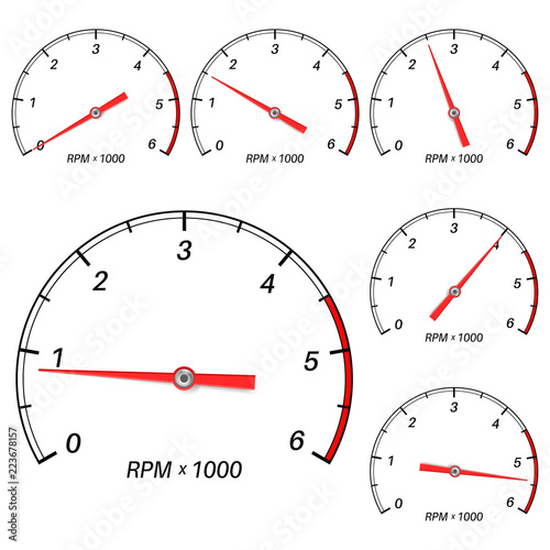 Tachometer scale set