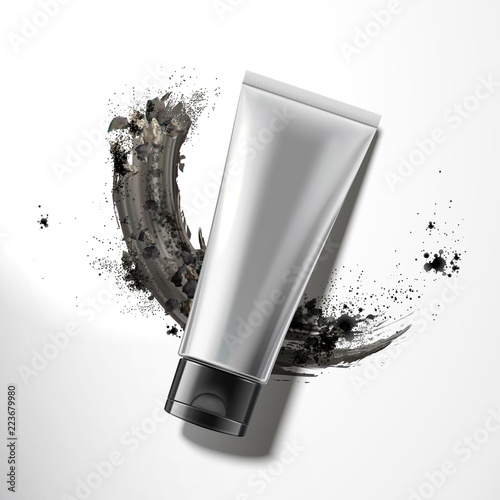 Blank plastic tube with powder