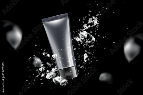Blank cosmetic plastic tube