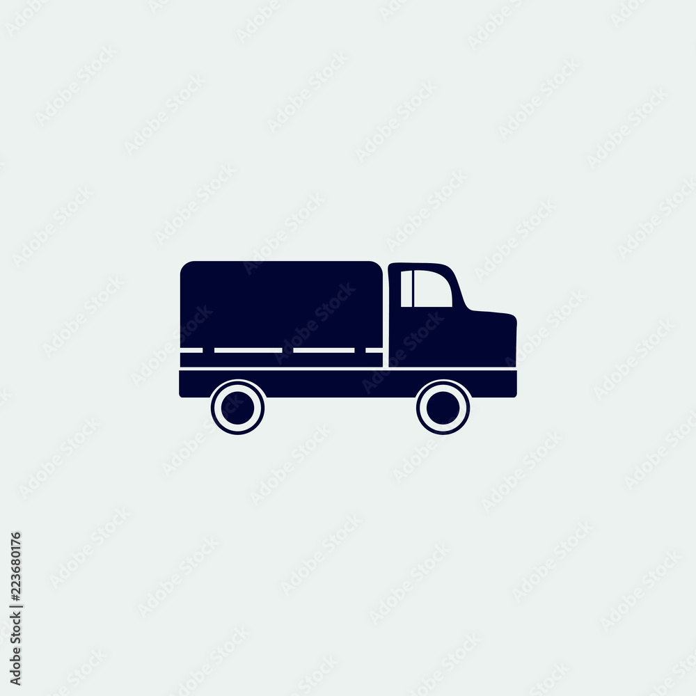 truck icon, vector illustration. flat icon truck icon, vector illustration. flat icon