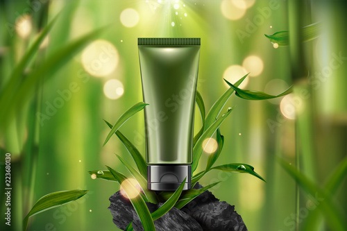 Blank cosmetic plastic tube