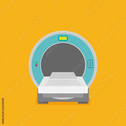 Computed tomography concept flat vector