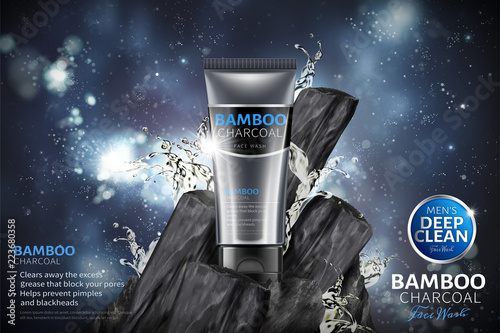 Bamboo charcoal face wash