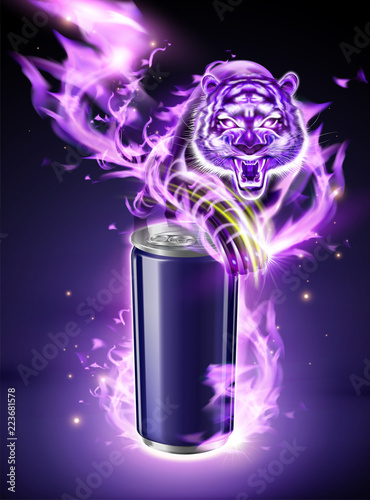 Aluminum can with special effect
