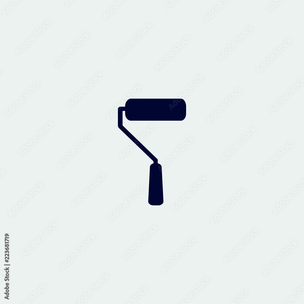paint brush icon, vector illustration. flat icon paint brush icon, vector illustration. flat icon