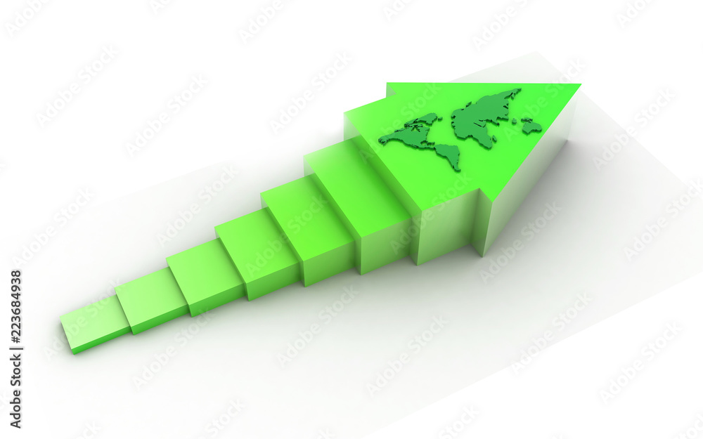Obraz premium 3d rendered arrow on white background