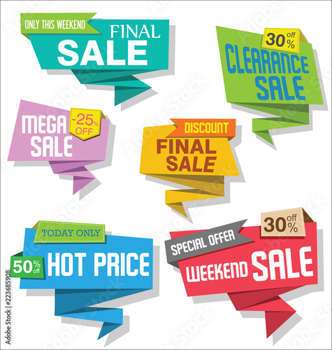 Modern sale banners and labels 