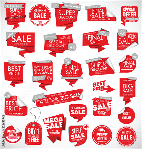 Modern sale banners and labels 