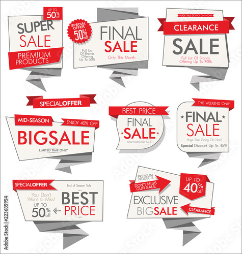 Modern sale banners and labels 