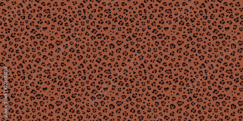 Leopard, jaguar seamless braun fashion pattern, vector wild cat print, repeating texture, safari cheetah wallpaper, natural ethnic jungle background. Pattern is in menu.
