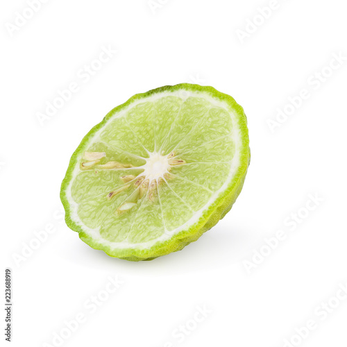 Stack image bergamot fruit isolated on a white background with clipping path