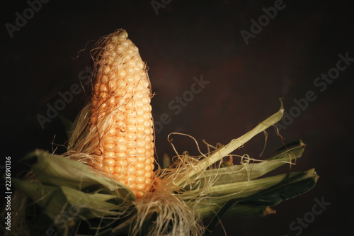 raw corn cobs