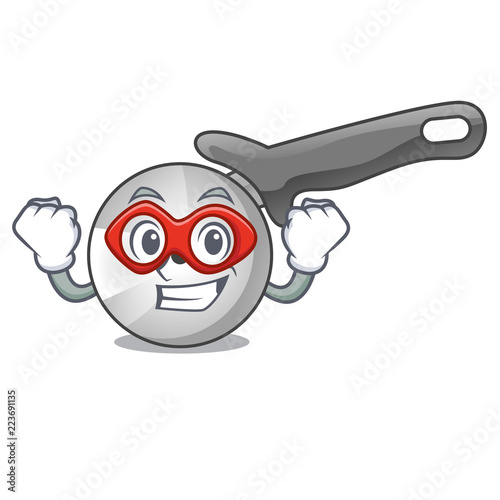 Super hero character pizza cutter with handle cartoon