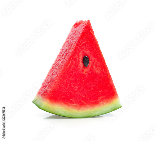 pieces of refreshing watermelon on a white background
