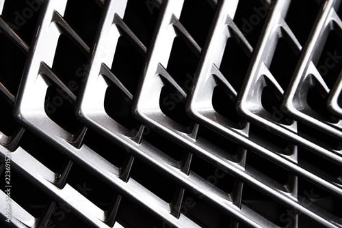 Fotografia full frame of car metal grating as background