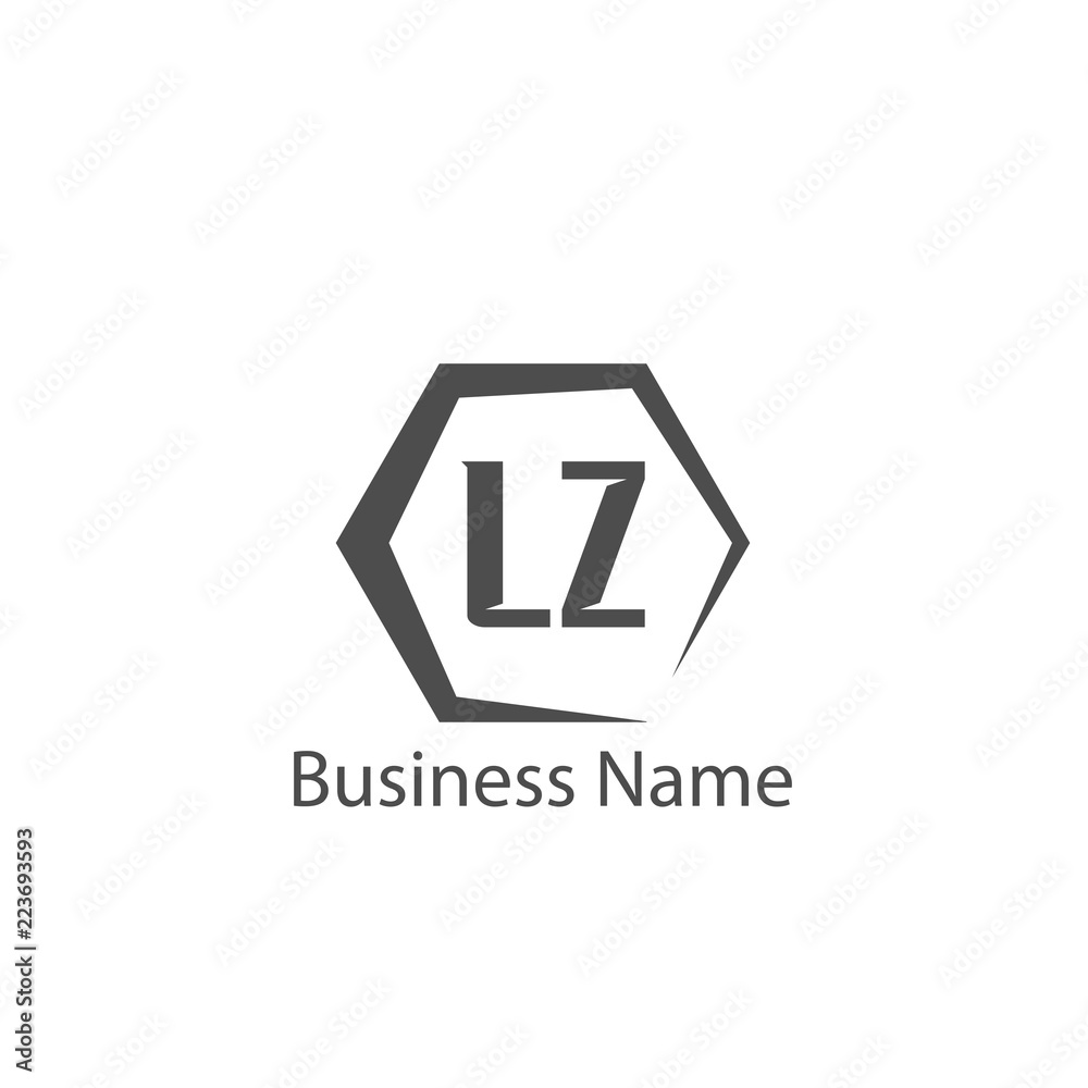 Initial Letter LZ Logo Template Design Initial Letter LZ Logo Template Design