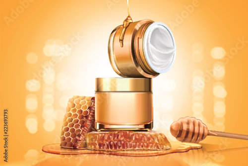 Honey cream jar ads