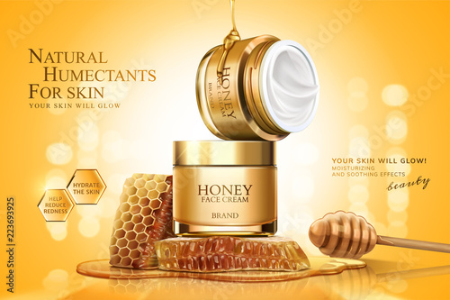 Honey cream jar ads