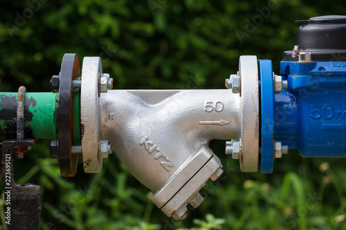 Valves at gas plant.