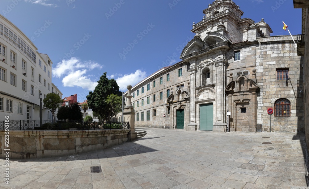 Naklejka premium The Iglesia de Santo Domingo en La Coruña city