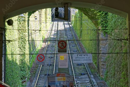 Funicular in Bergamo, Italy