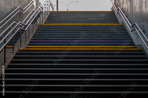 the stairs of the underpass