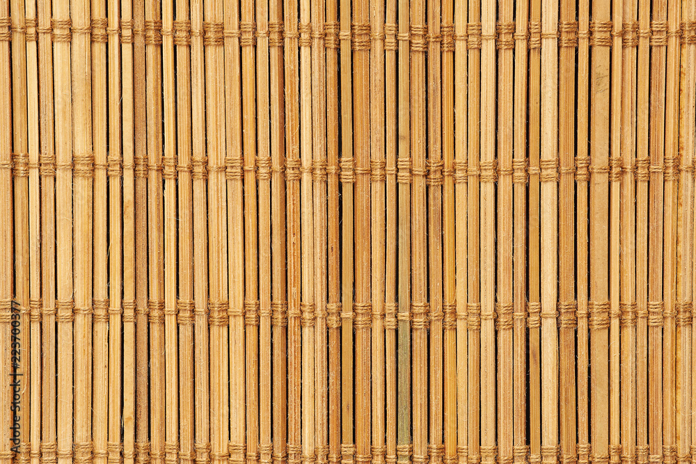 Bamboo mat texture. Natural background
