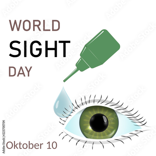 World sight day concept background. Flat illustration of world sight day vector concept background. The image of an eye.