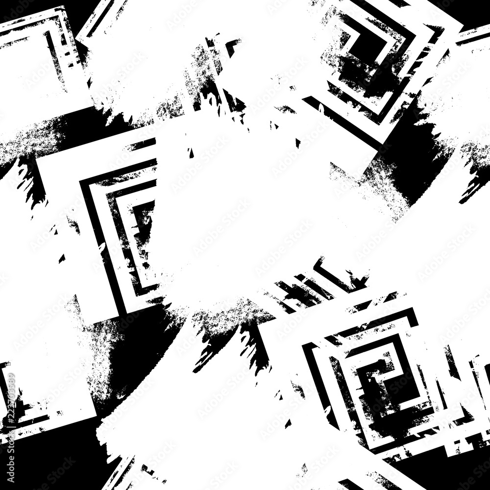 Seamless pattern grunge design. Monochrome print with greek meanders. Watercolor effect. Suitable for bed linen, leggings, shorts and fashion industry. Seamless pattern grunge design. Monochrome print with greek meanders. Watercolor effect. Suitable for bed linen, leggings, shorts and fashion industry.