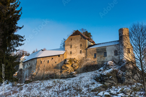 Castle Waldenfels in Reichenthal in winter