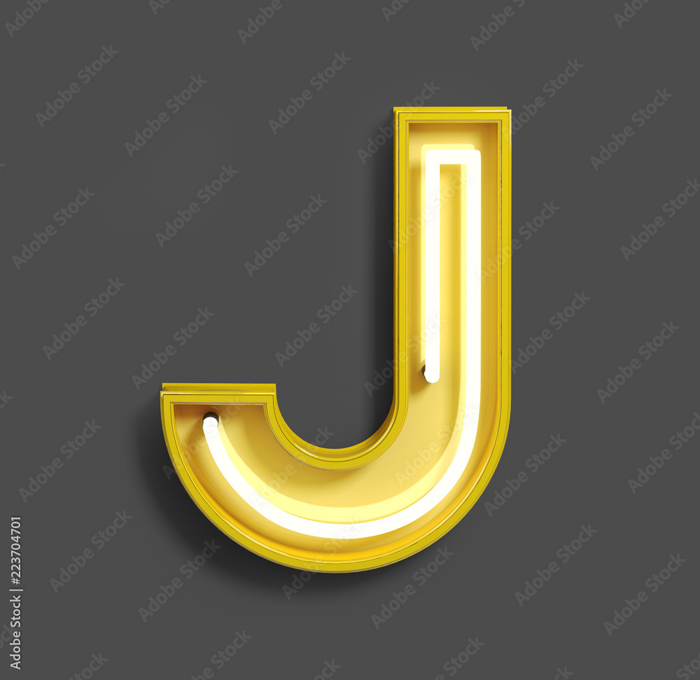 Premium Photo  Nixie tube indicator closeup letter j retro style alphabet  on black background 3d rendering