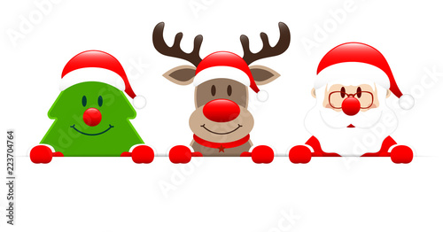 Tree, Rudolph & Santa Banner © Jan Engel