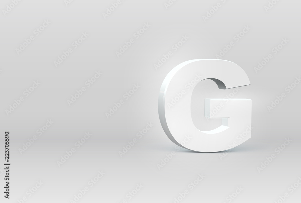 High detailed 3D font character, vector illustration High detailed 3D font character, vector illustration