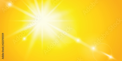 sunshine bright sky yellow background