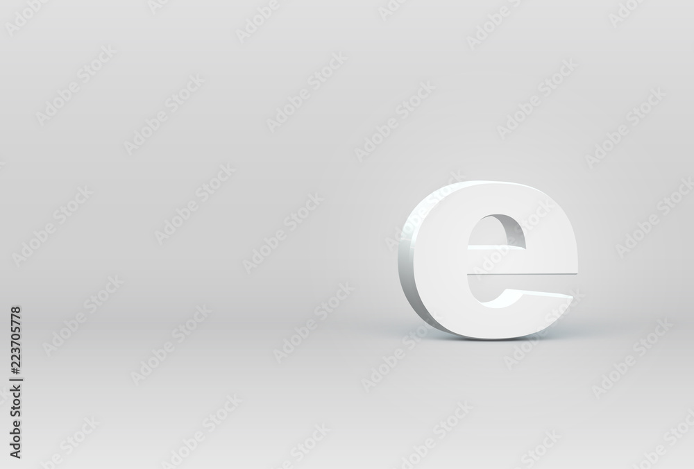 High detailed 3D font character, vector illustration High detailed 3D font character, vector illustration