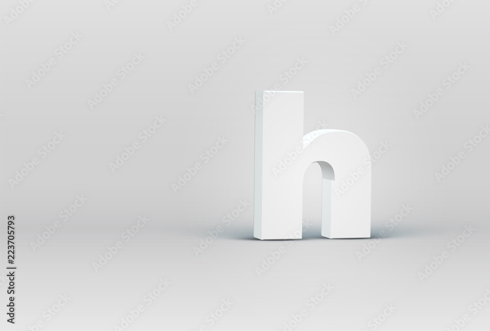 High detailed 3D font character, vector illustration High detailed 3D font character, vector illustration