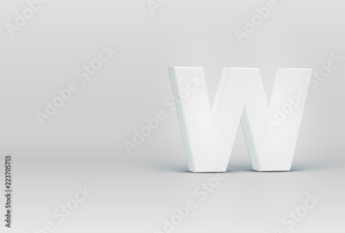 High detailed 3D font character, vector illustration