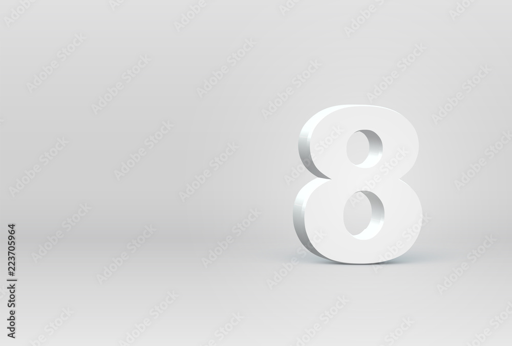 High detailed 3D font character, vector illustration High detailed 3D font character, vector illustration