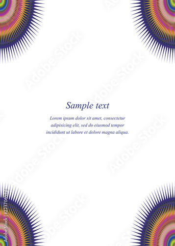 Color page corner design template for brochure