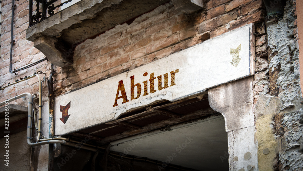 Fototapeta premium Schild 383 - Abitur
