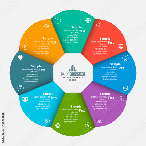 Abstract 3D Paper Infographics. Business template .Vector illustration