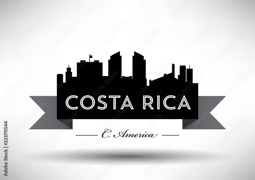 Vector Graphic Design of Costa Rica Skyline