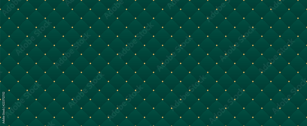 Dark green color. Deep emerald seamless pattern for premium royal party.  Luxury template with vintage leather texture wallpaper. Background for  invitation card. Festive traditional christmas backdrop Stock Vector