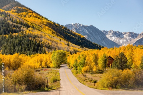 Aspen Colorado Cabin View in Autumn