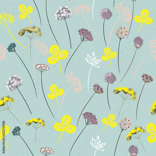 Floral vector pattern in vintage style for design