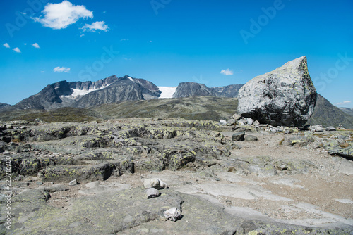 rocks on Besseggen ridge in Jotunheimen National Park  Norway