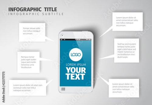 Vector smart phone infographic template