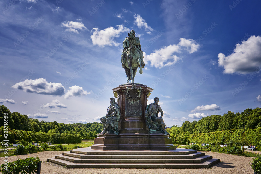 Friedrich Franz II monument at Schwerin Palace, Germany.