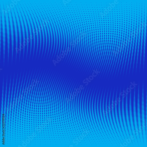 Blue background with halftone effect. Vector illustration.