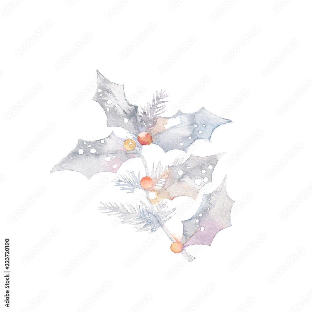 クリスマスリース 素材 柊2 Stock イラスト Adobe Stock